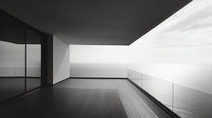 Fototapeta premium Minimalist Black and White Photography Highcontrast monochrome photos, suitable for contemporary or minimalist decor