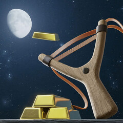 gold bar to the moon
