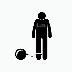 Prisoner Icon. Jail, Convict Symbol.