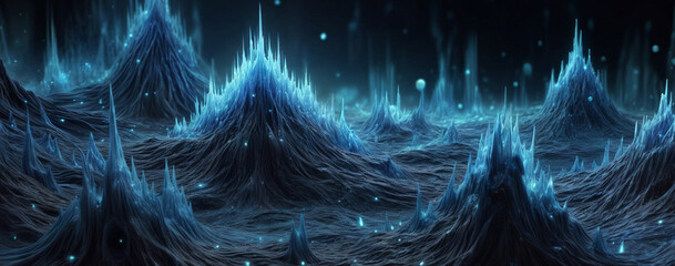 Abstract 3d render mysterious background