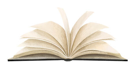 Open book png sticker, education illustration, transparent background