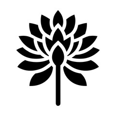  "Sedum Flower Icon" - A Stylish Vector Icon That Depicts The Sedum, Ideal For Projects Related To Garden And Flora.