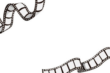 Film reel png border, transparent background