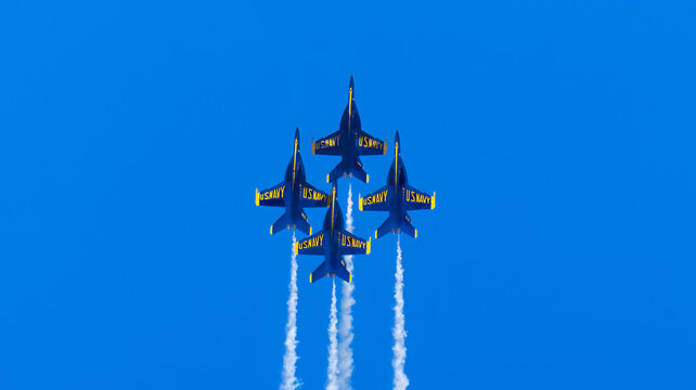 The Navy's Blue Angels demonstration Team 