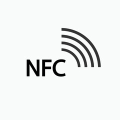NFC Tap Icon. Near Field Communication Symbol. Type of Technology that Allows Communication Over Short Distances Between Mobile Phones and other Electronic Devices in Order to Make Payments  - Vector.