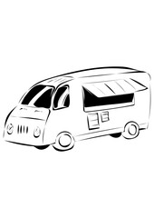 Naklejka premium Foodtruck 