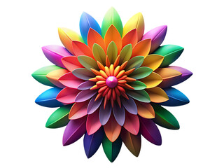 Fototapeta premium Mandala fractal design element with flower pattern