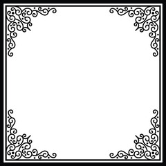 Vector vintage decorative ornament frame border