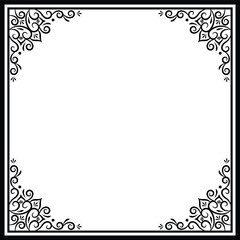 Vintage ornament frame border vector