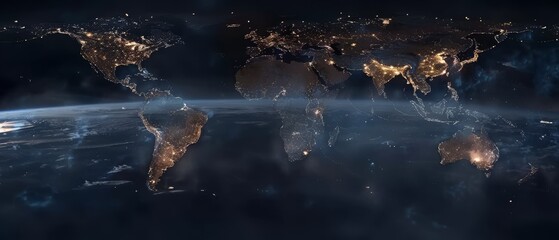 City lights of the Earth from the International Space Station