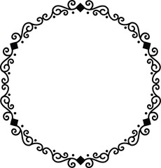 Circle vintage ornament frame vector design