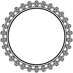 Circle vintage ornament frame vector design