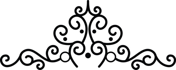 Ornate vintage divider frames and scroll element 