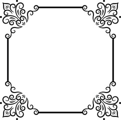 Vintage ornament frame border vector design