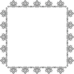Vintage decorative ornament frame border vector design