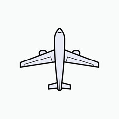 Plane Icon. Flight, Journey.Traveler, Transporter. Jet, Aircraft Symbol - Vector. 