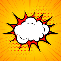 vintage style cartoon boom bubble abstract background design