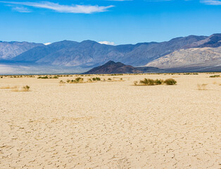 The Dry Salt Flats of The Panamint Valley and Panamint Mountains, Death Valley National Park, California, USA