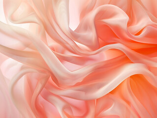 Fototapeta premium Soft Flowing motion Pink and Peach Fabric Texture.