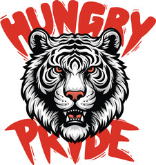 Hungry pride tiger design