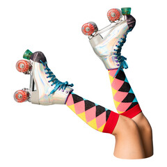 Y2K roller skates png sticker, transparent background