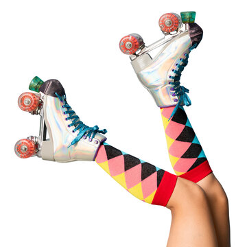 Legs in a roller skates shoes transparent png