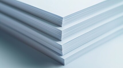 Stack of white paper sheets boasting pristine quality for professional endeavors AI Image