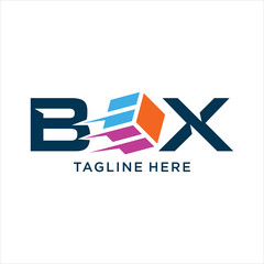 Moving Box Fast Box Logo Design Template, design inspiration, vector