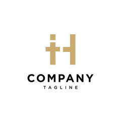 Letter H religious church cross logo icon vector template.eps