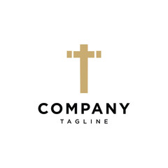 Letter T religious church cross logo icon vector template.eps