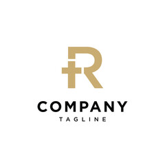 Letter R religious church cross logo icon vector template.eps