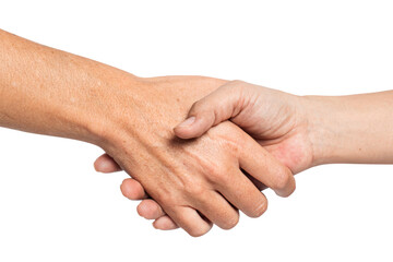 Handshake gesture png mockup for business agreement