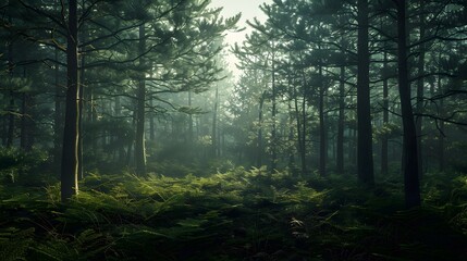 Obraz premium morning in the woods