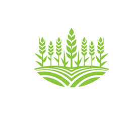 farm field logo concept