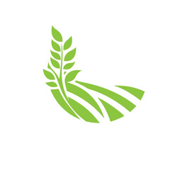 farm field logo concept