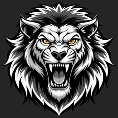 lion head mascot lion head mascot head of lion Vector Illustration 