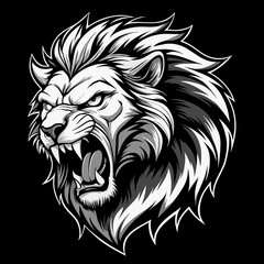head of lion lion head mascot head of lion Vector Illustration 