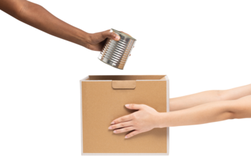 Png Canned food donation mockup for charity campaign