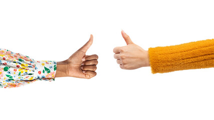 Png Thumbs up down hands mockup agree and disagree gesture