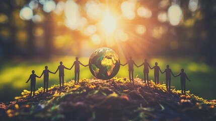 A diverse group of hands reaching towards the center, symbolizing unity, equality, and global togetherness in support of international solidarity and cooperation.