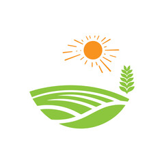 farm field logo concept