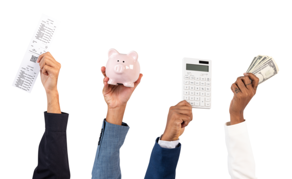 Png Shopping and budgeting mockup financial concept - Powered by Adobe