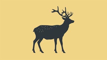   A deer silhouette features antlers on its head, not its back