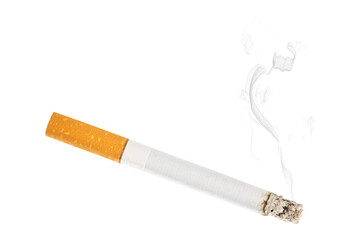 Cigarette png sticker, burning smoke image, transparent background