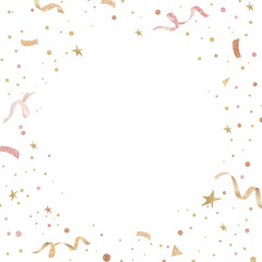 Festive ribbon frame png transparent background