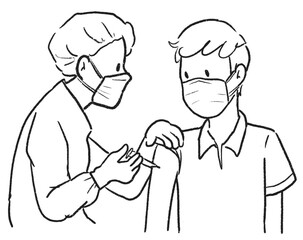 Vaccine png jab dose, new normal sticker