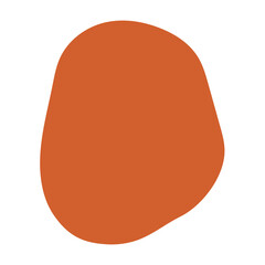 Orange blob png sticker on transparent background