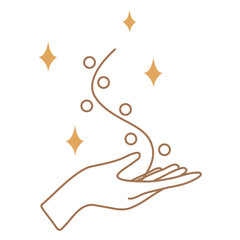 Aesthetic hand png sticker on transparent background