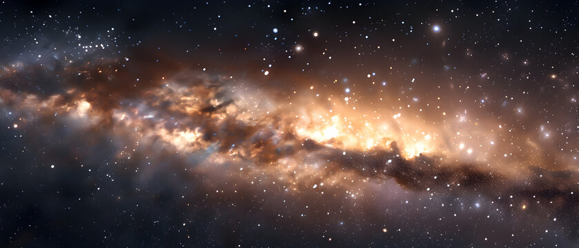 Cosmic space nebula background. Night sky galaxy