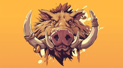 Get your hands on a wild boar tattoo or mascot with a fun cartoon twist You can also find a 2d version of it in the gallery